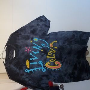 Living Colour Size XXL Band Black Tie Dye Shirt